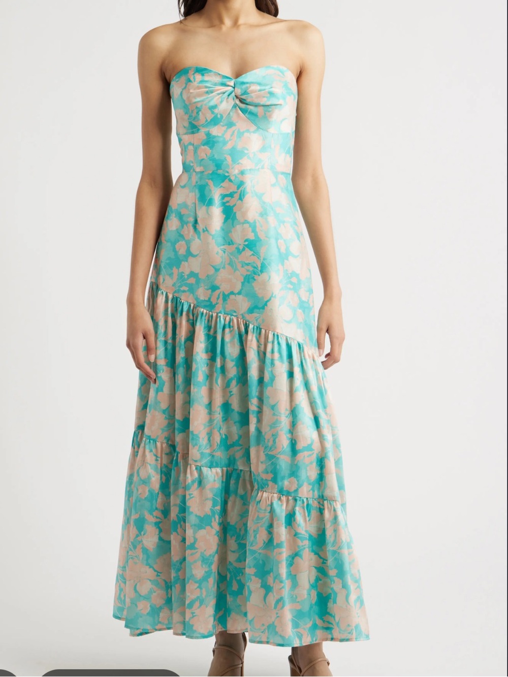 HUTCH phoebe dress floral strapless